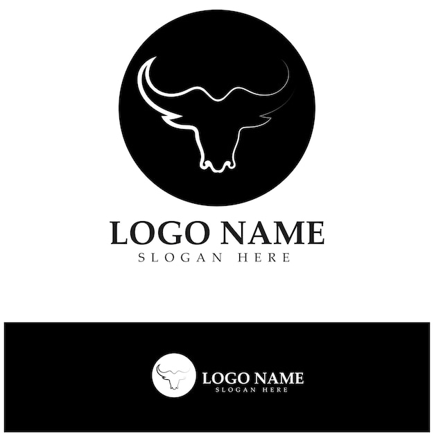 Bull horn logo and symbol template icons app