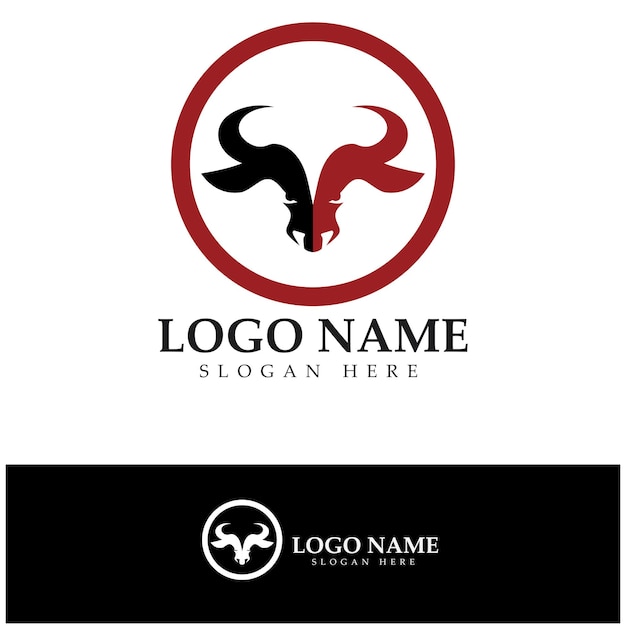 Bull horn logo and symbol template icons app