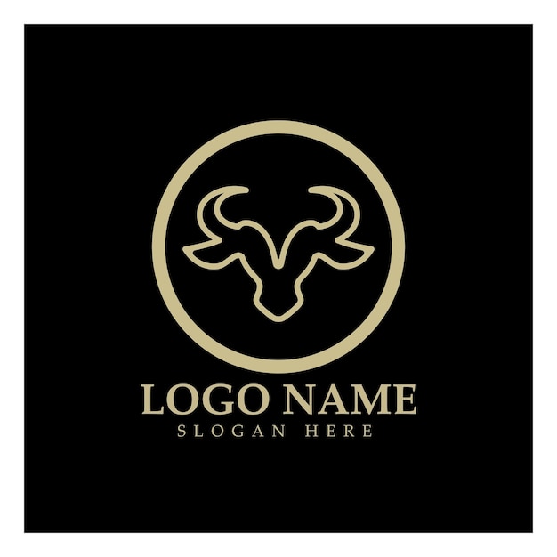 Приложение с логотипом бычьего рога и символом шаблона