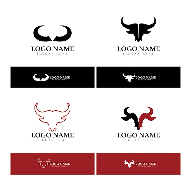 Bull horn logo and symbol template icons app