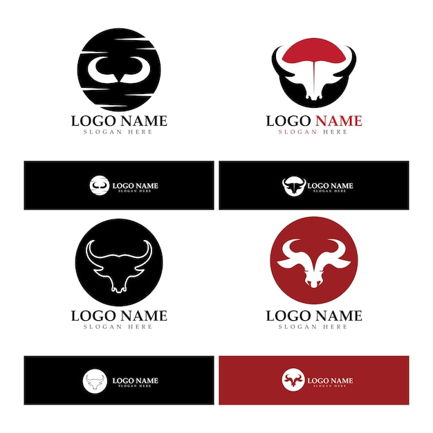 Bull horn logo and symbol template icons app