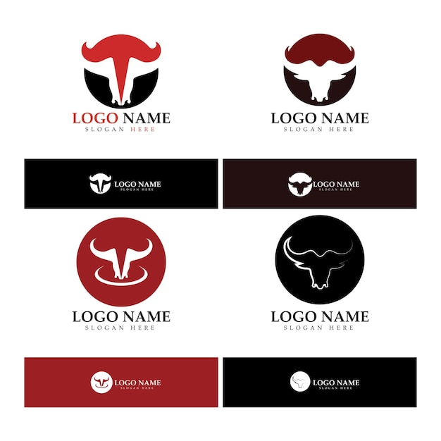 Bull horn logo and symbol template icons app