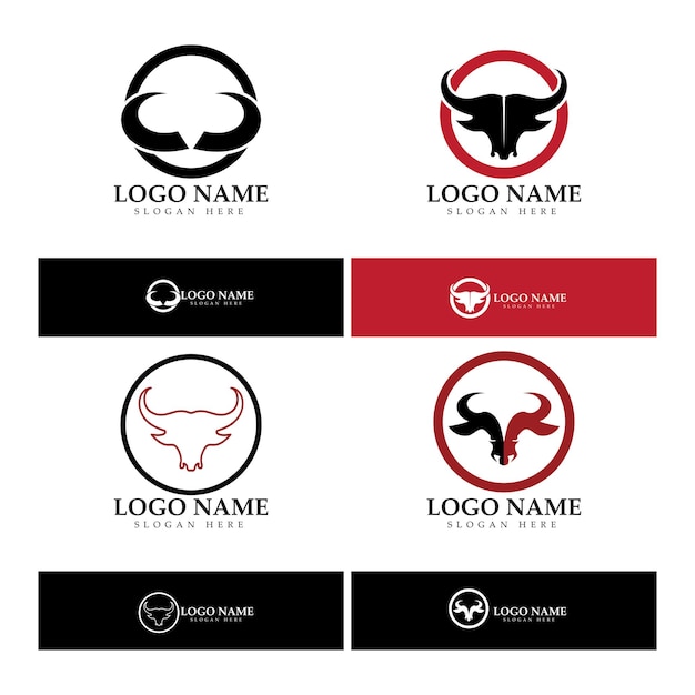 Bull horn logo and symbol template icons app