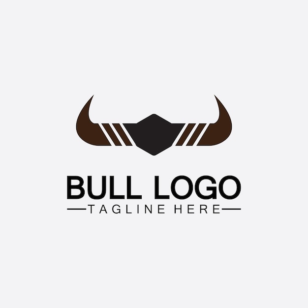 Bull horn logo and symbol template icons app