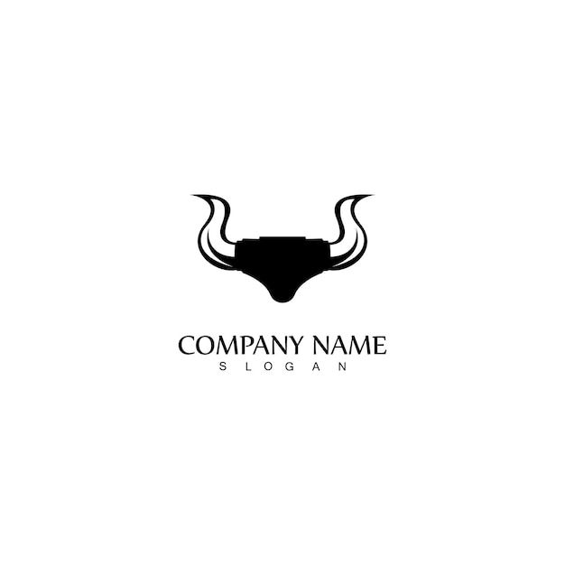 Logo del corno di toro e icone del modello di simbolo app