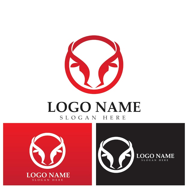 Bull horn logo and symbols template icons app