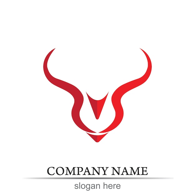 Bull horn logo and symbols template icons app