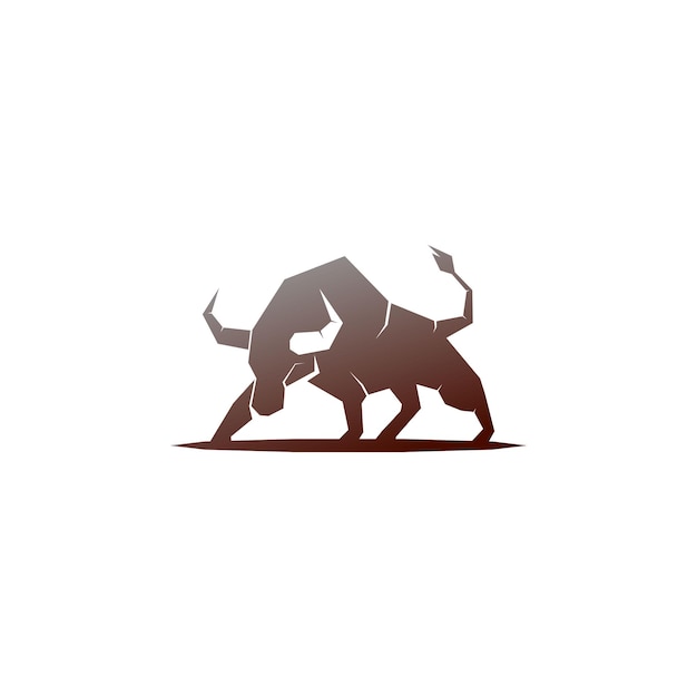 Bull icon logo buffalo head icon logo vector