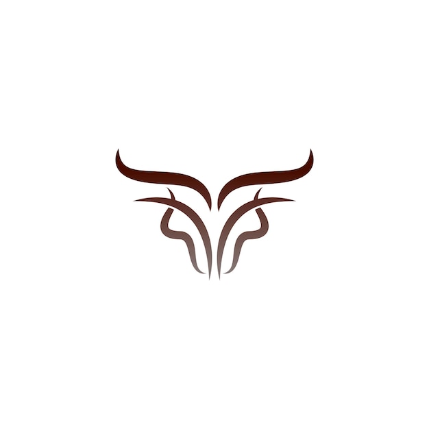 Bull icon logo buffalo head icon logo vector