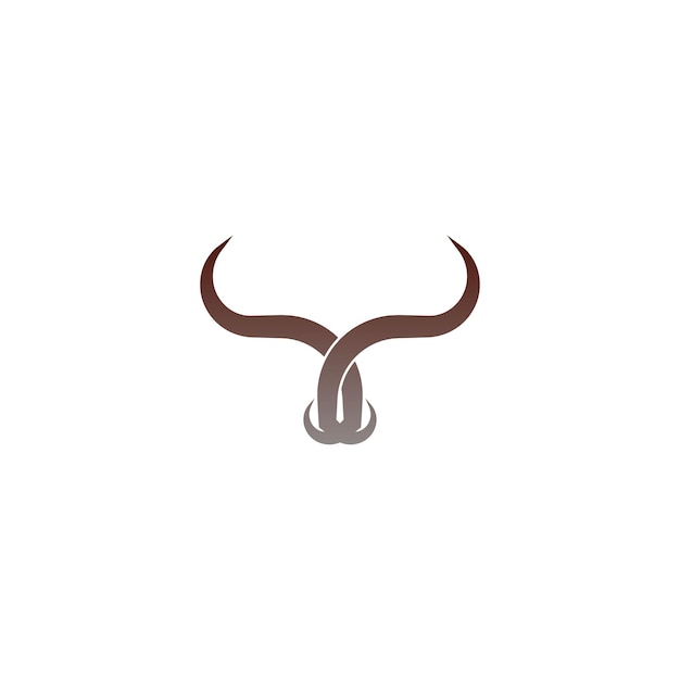 Bull icon logo buffalo head icon logo vector