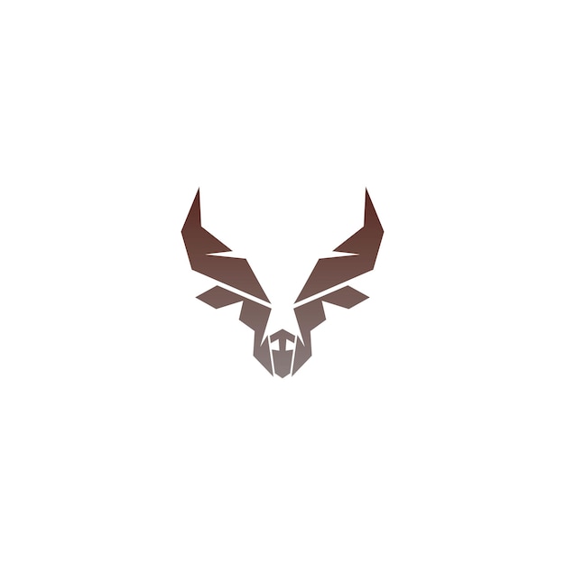 Bull icon logo buffalo head icon logo vector