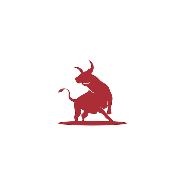 雄牛のアイコンのロゴの設計