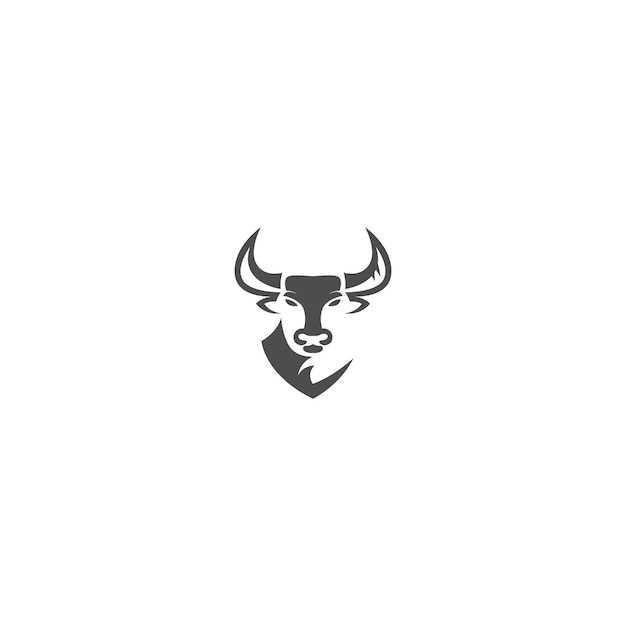 Bull icon logo design