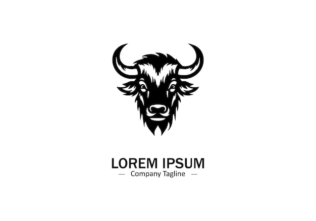 Bull icon logo Vector illustration