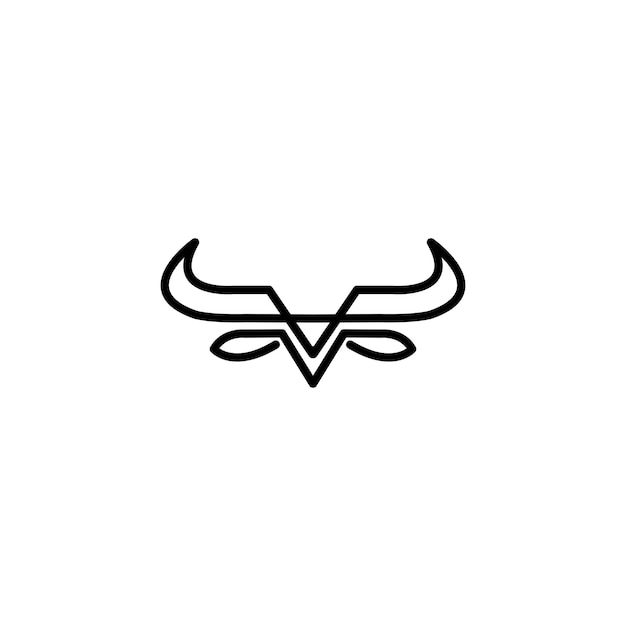 bull line art logo