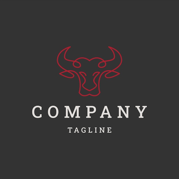 Bull logo concept design template element vector illustration