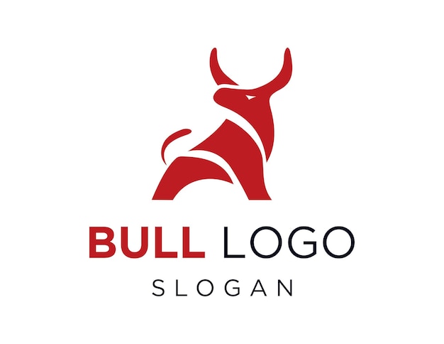 Дизайн логотипа Bull, созданный с помощью приложения Corel Draw 2018, на белом фоне.