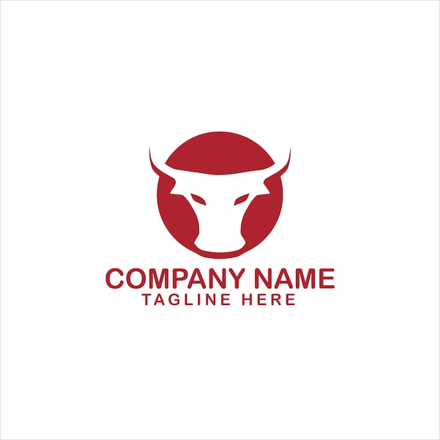 Vettore logo bull design eps