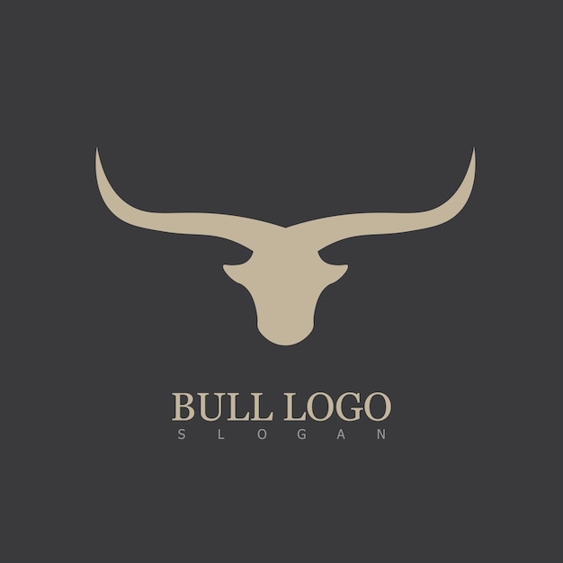 Bull logo design icol animal