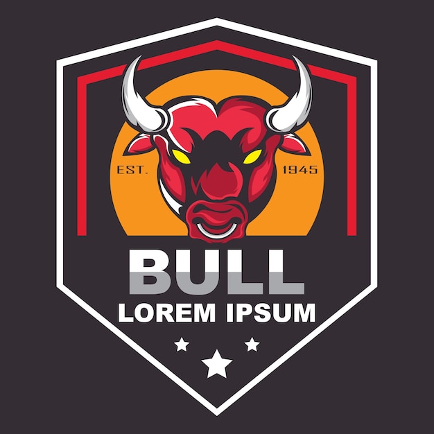 Vector bull logo design template