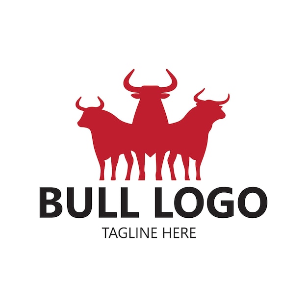 Bull logo design template