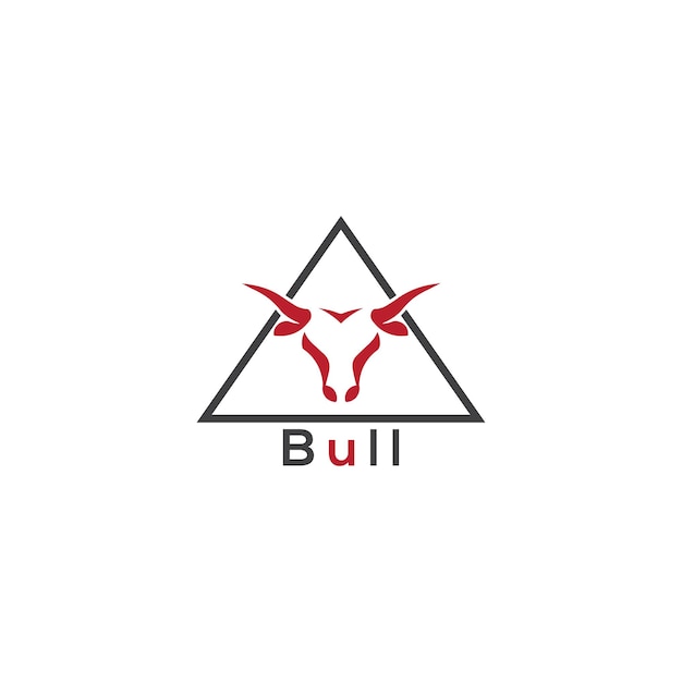 bull logo design vector templet