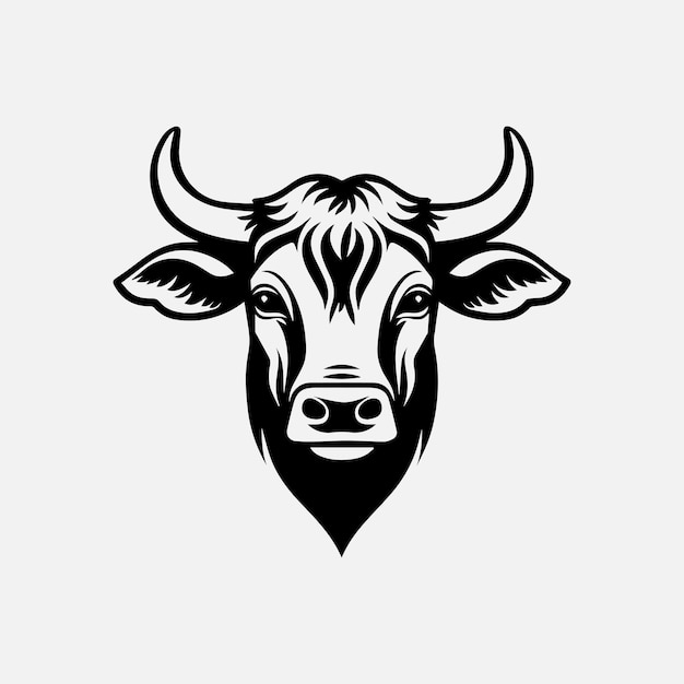Bull logo design for your company identity brand and icon