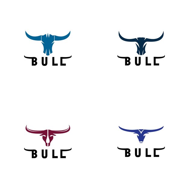 Vector bull logo en symbolen vector sjabloon pictogrammen app