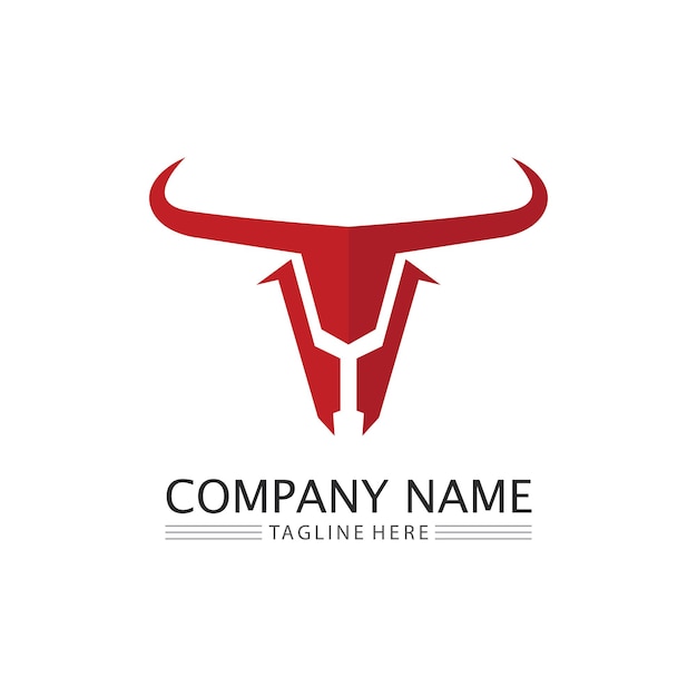 Bull logo en symbolen vector sjabloon pictogrammen app