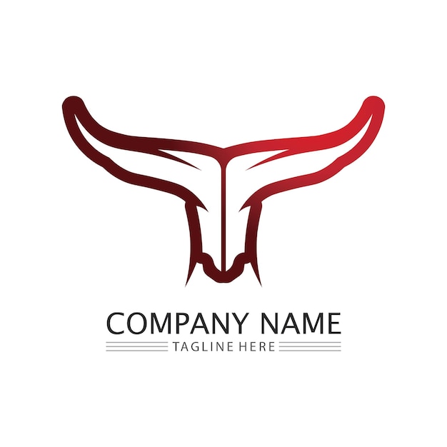 Bull logo en symbolen vector sjabloon pictogrammen app