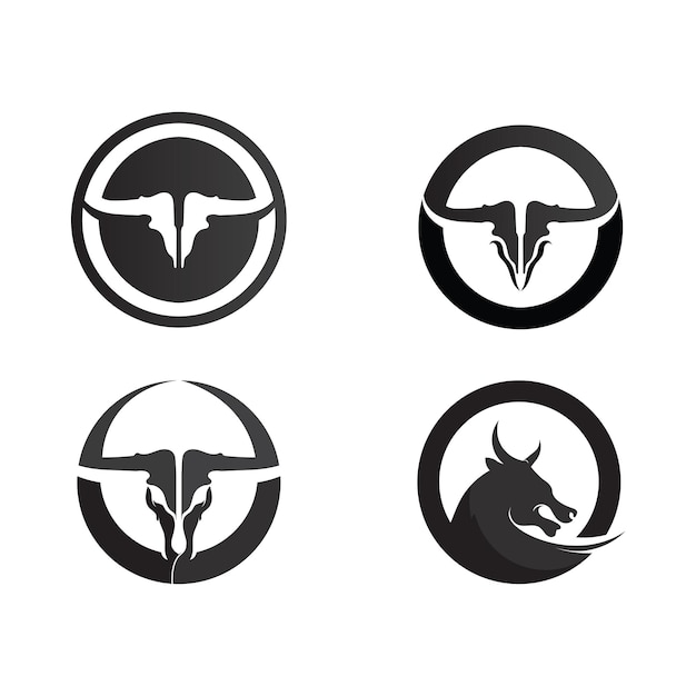 Vector bull logo en symbolen vector sjabloon pictogrammen app