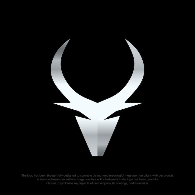 Logo del toro logo del modello vettoriale del logo del corno