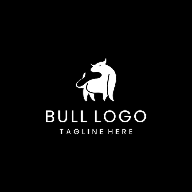 Вектор дизайна логотипа быка