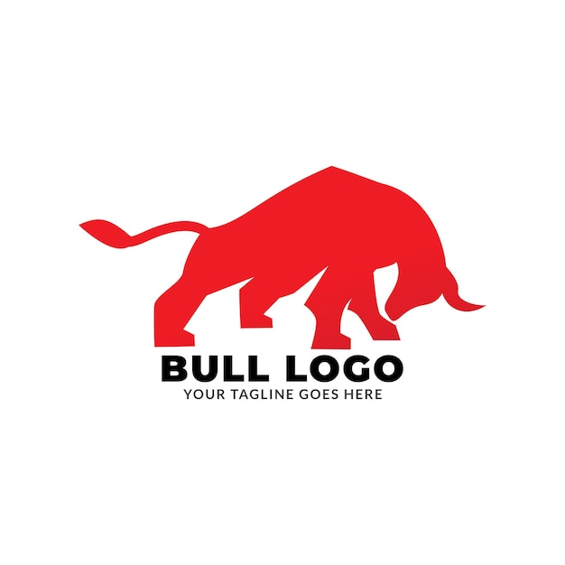 Bull logo icon vector isolated