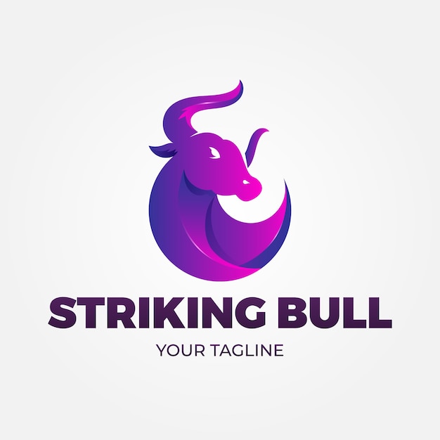 Vector bull logo sjabloonontwerp