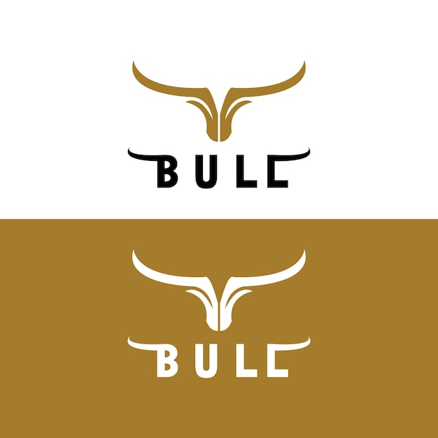 Bull logo and symbols vector template icons app