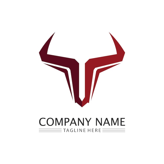 Bull logo and symbols vector template icons app