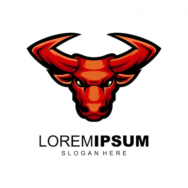 Modello di logo di toro