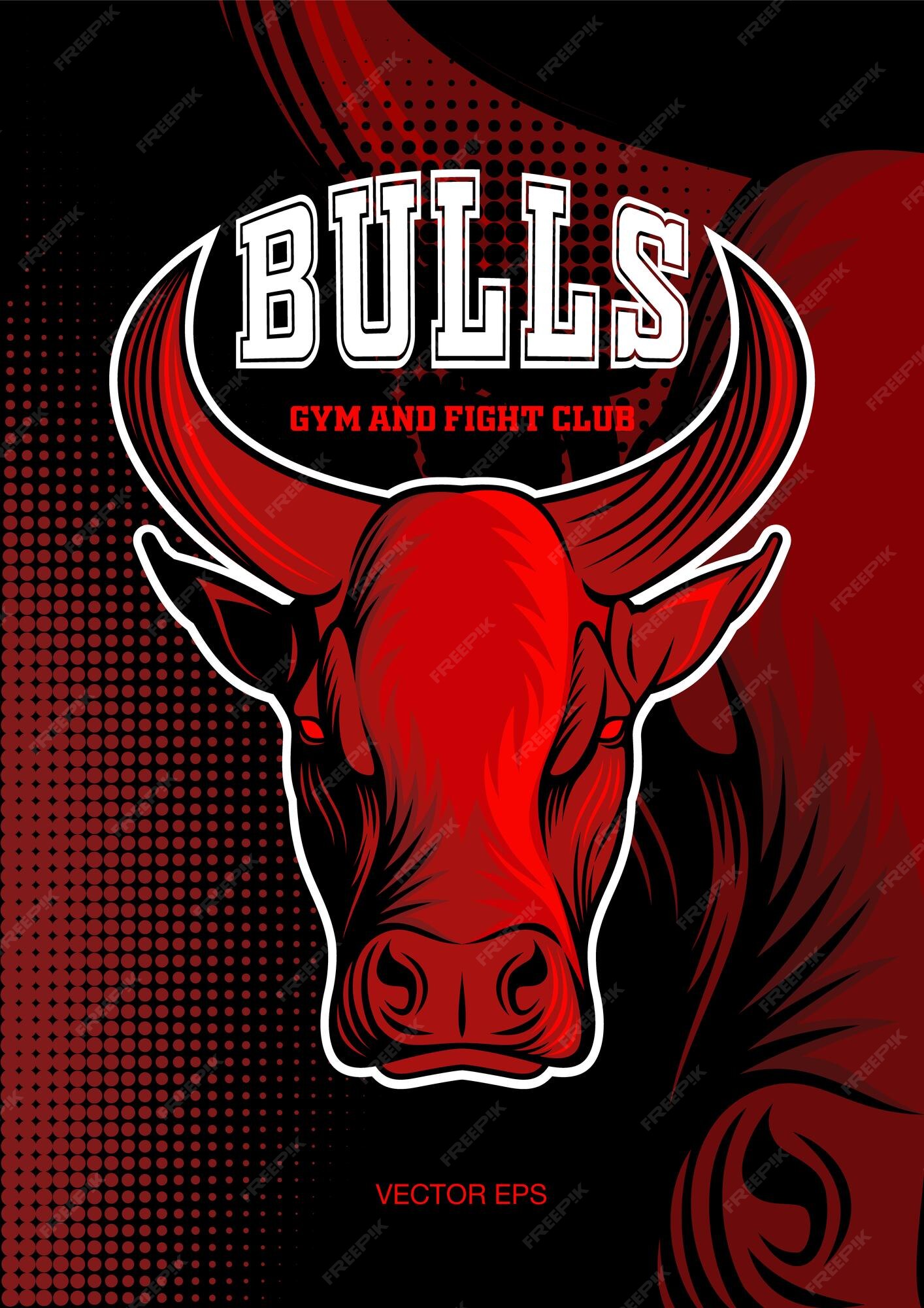Premium Vector | Bull mascot design. emblem of the gym and fight club  vector illustration.