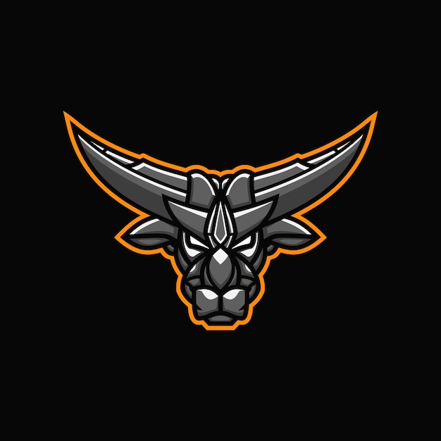 Bull mascotte esport logo design