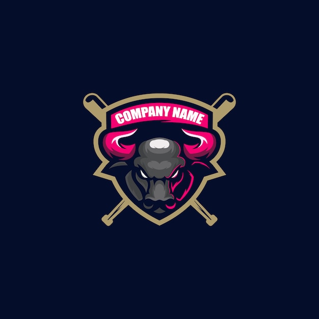 Vector bull mascot logo