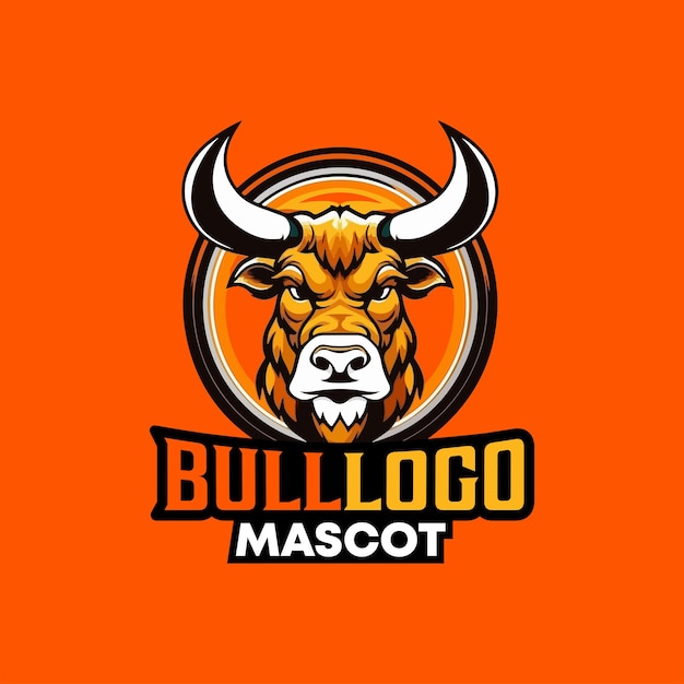 Bull mascotte logo ontwerp Bull vectorillustratie