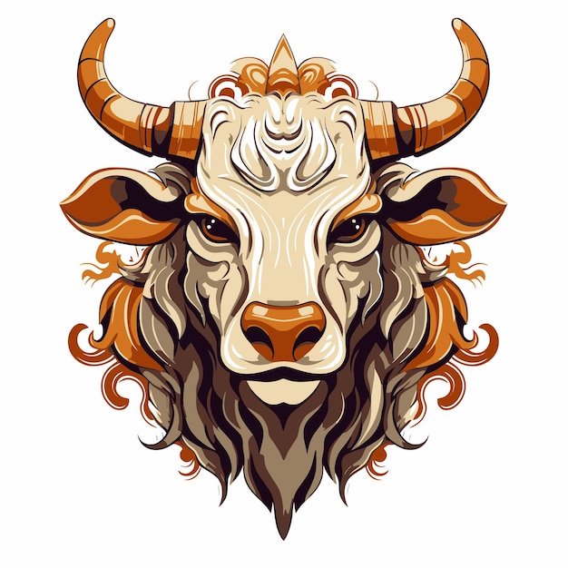 bull ornament illustration