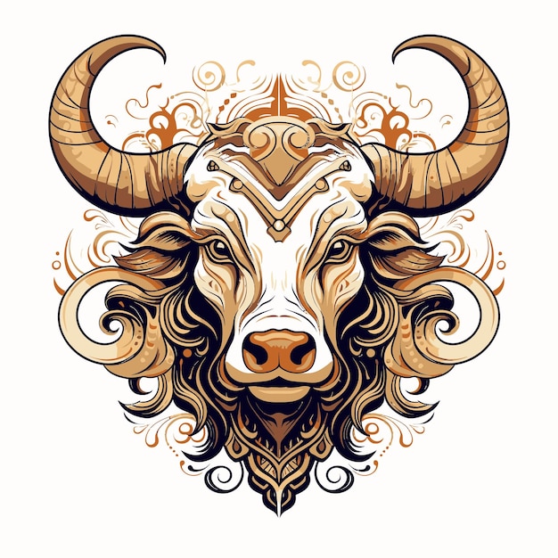 bull ornament illustration