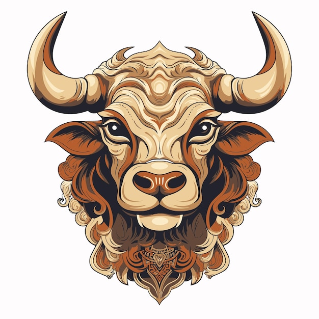 bull ornament illustration