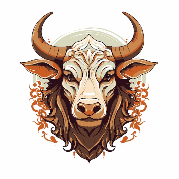 bull ornament illustration