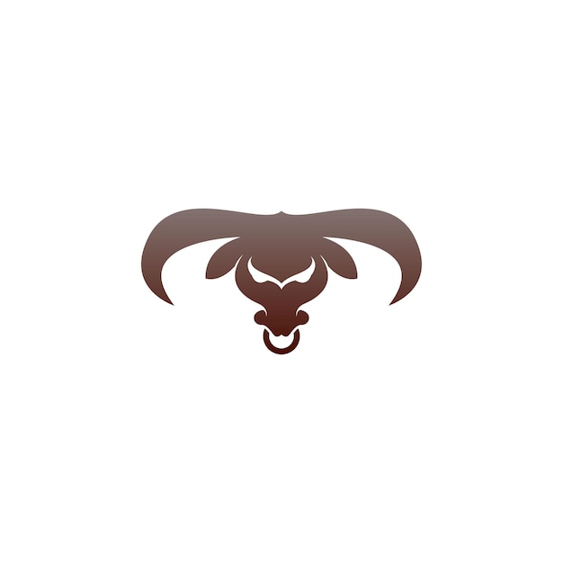Bull pictogram logo buffel hoofd pictogram logo vector