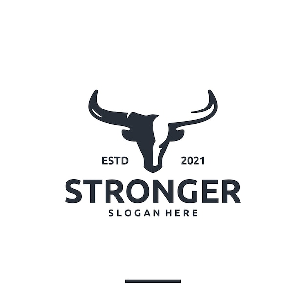 Vector bull ,power ,logo design inspiration