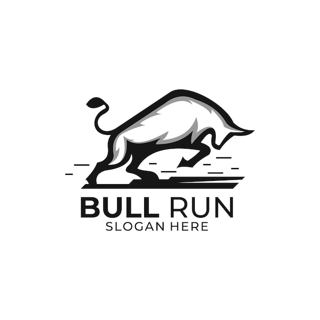 Vector bull run logo