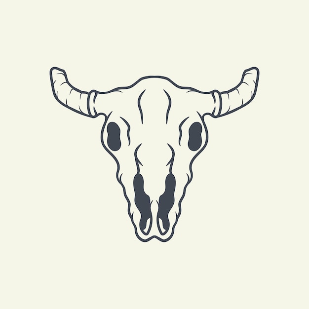 Bull skull drawing